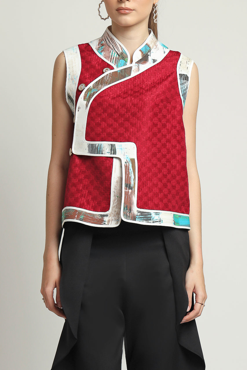Bloom et Champs Sleeveless Shanghai Blouse