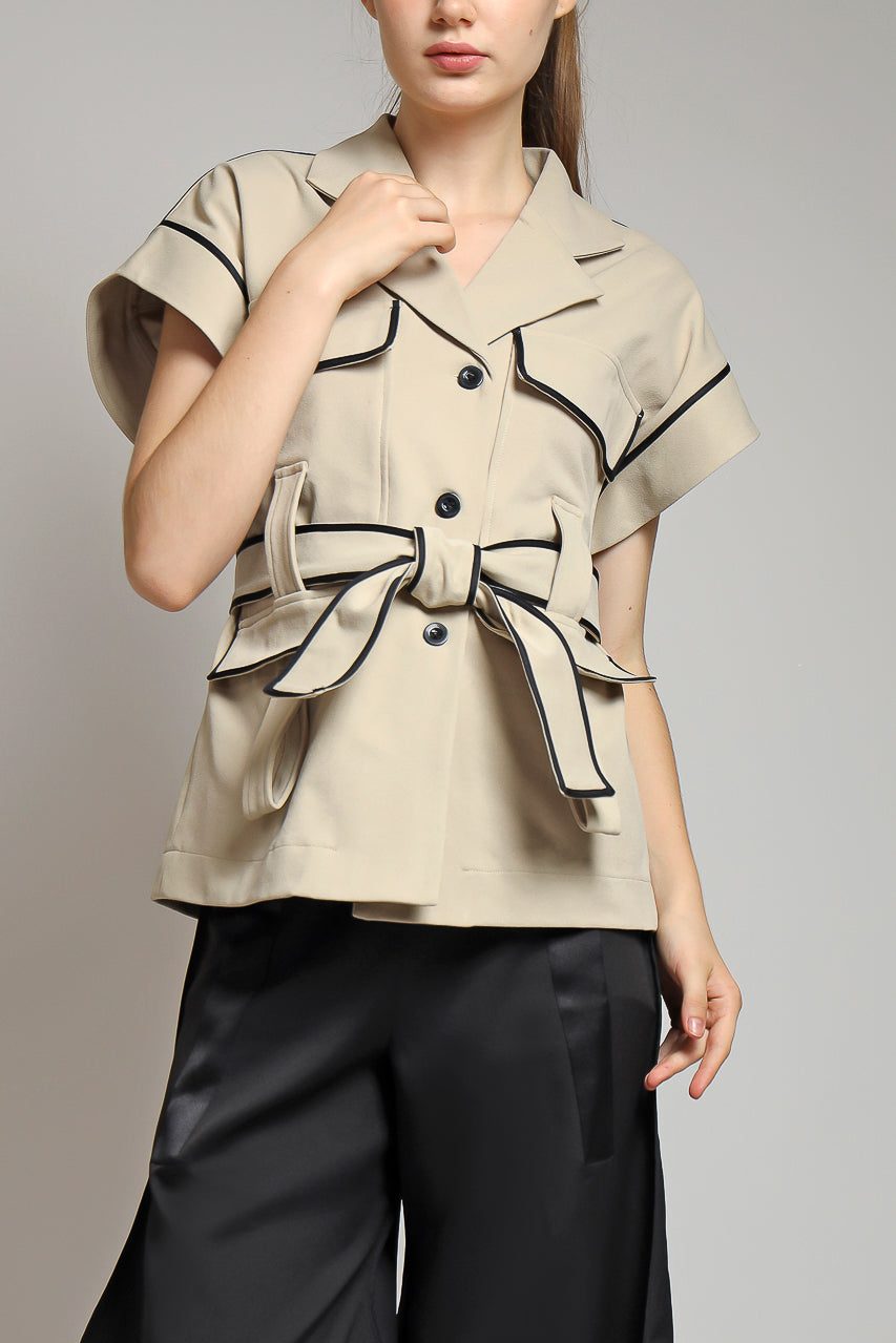 Bloom et Champs Safari Blouse in Creme