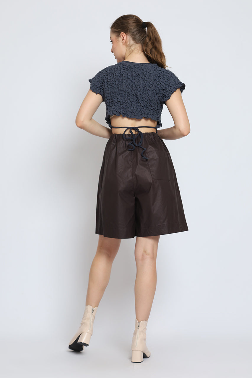 Bloom et Cotton Bubble Pleats Top and Elastic Cullotes