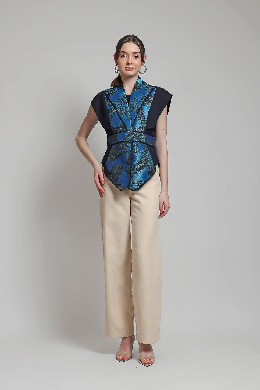 Bloom Et Champs Blazer Kipas Navy Electric|DT Pants Creme