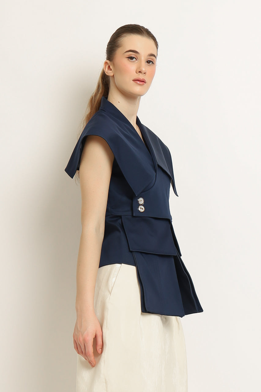 Bloom et Champs Selah Top in Denim