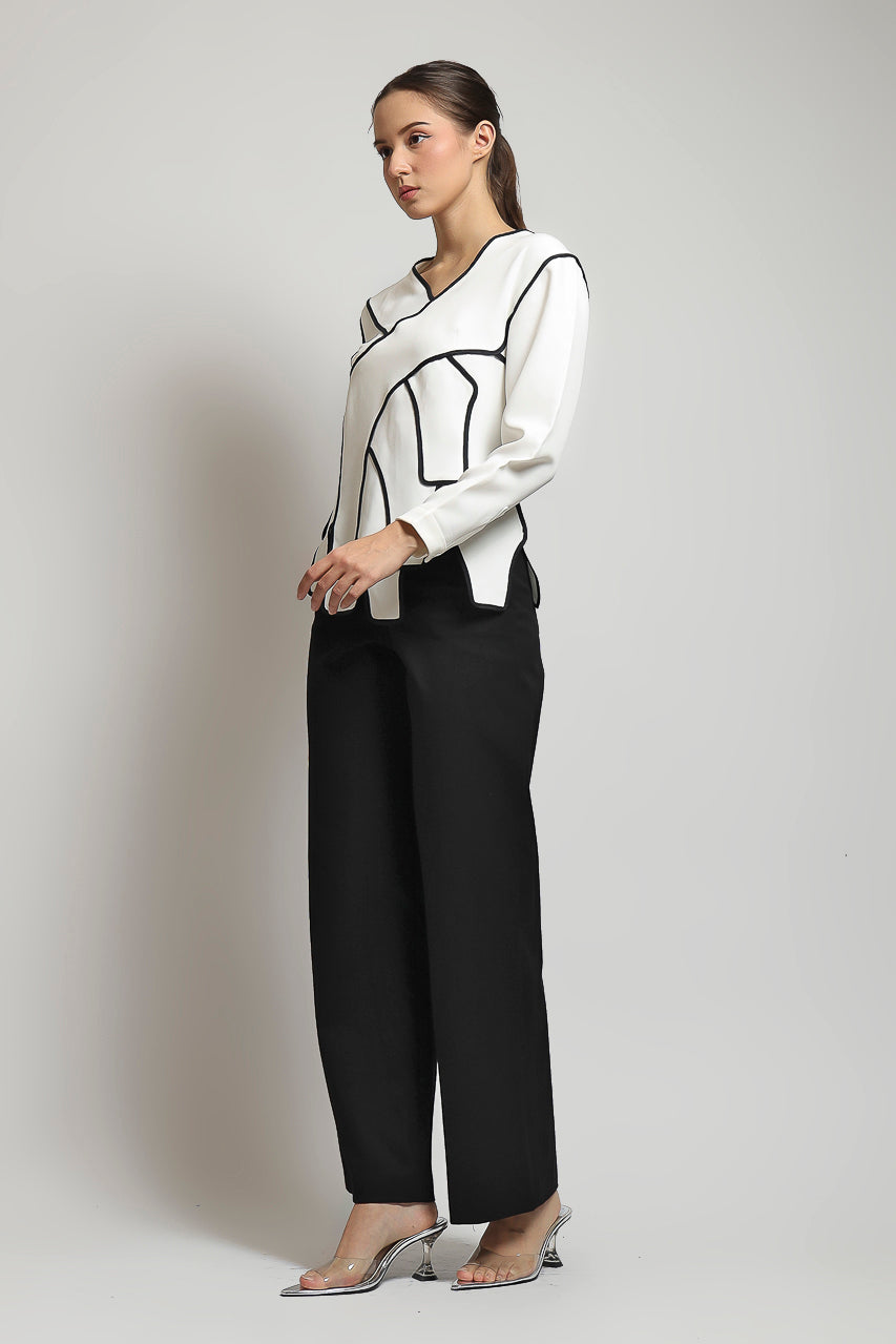 Bloom et Champs Top Assymetry Long Sleeved