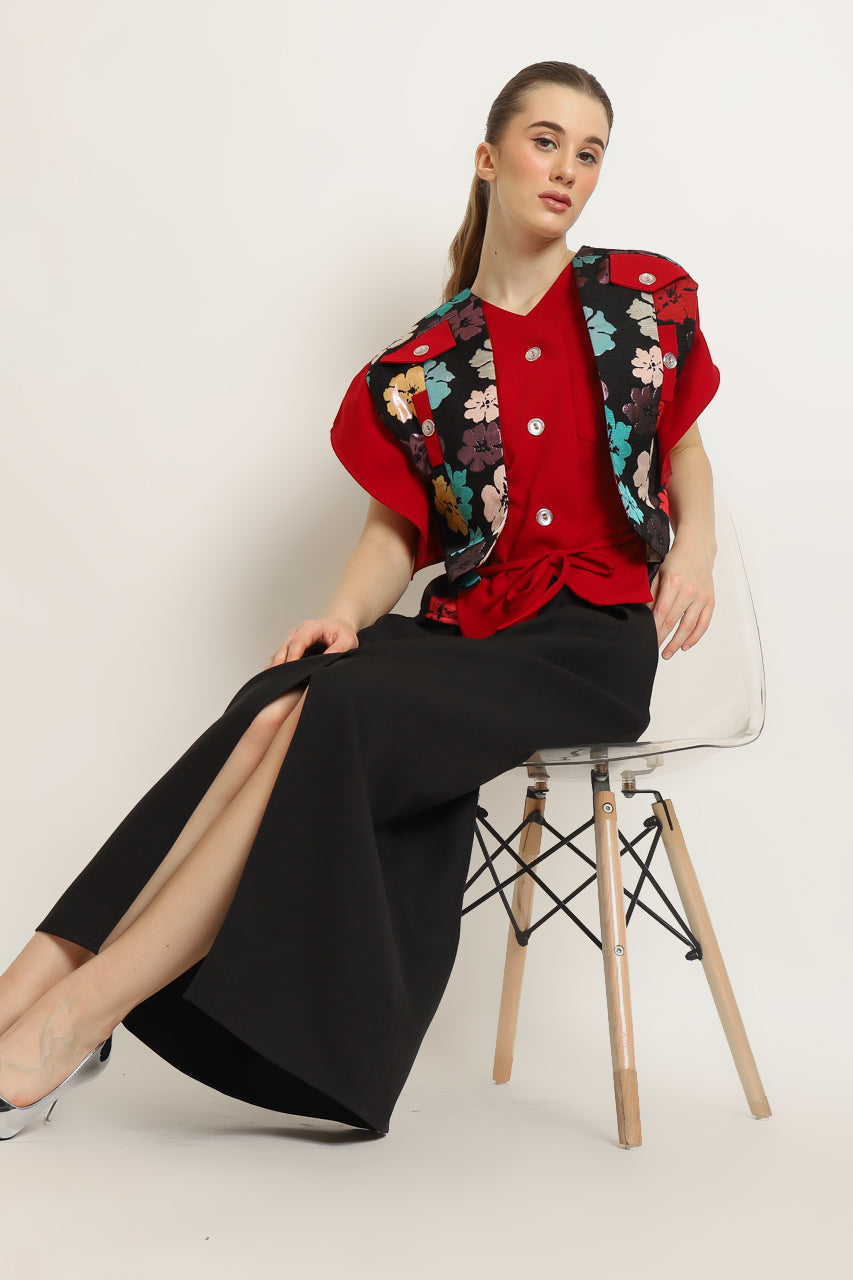 Bloom et Champs Batwing Top Floral