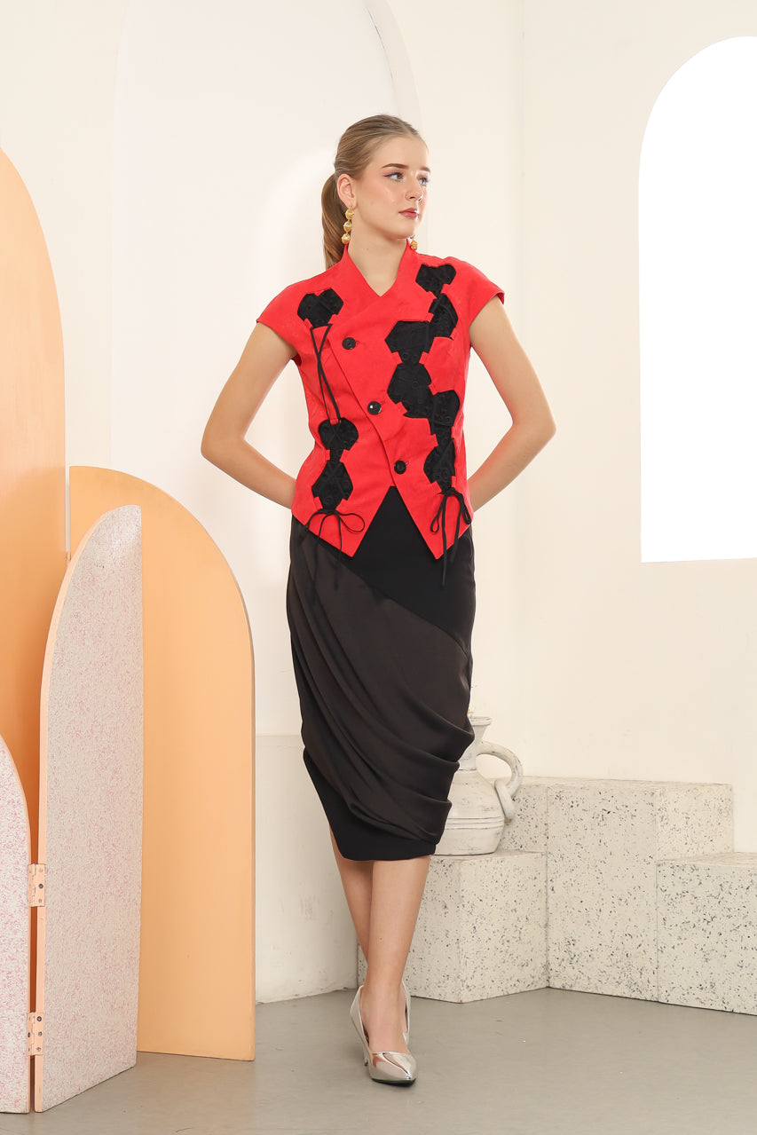 Bloom et Champs Kimono Origami Merah