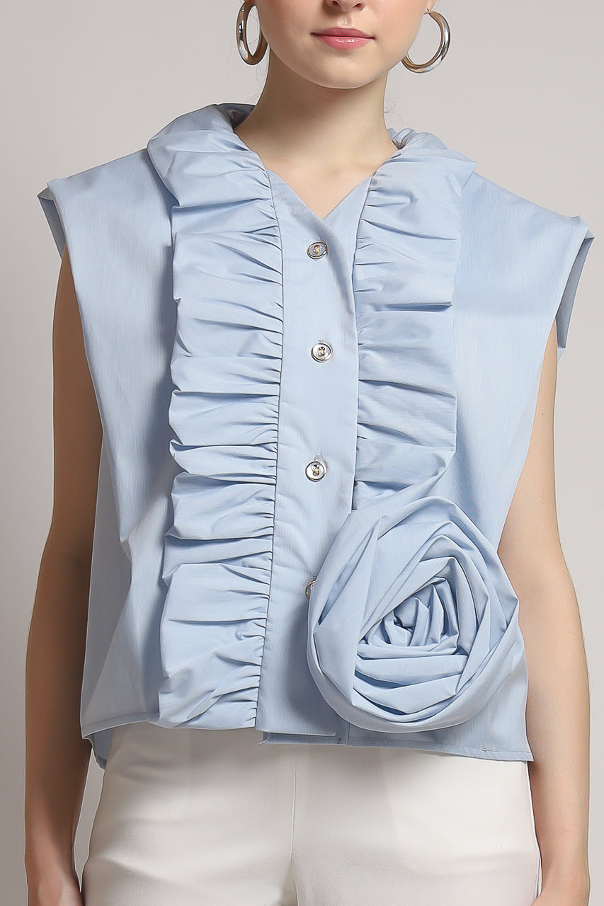 Bloom et Champs 3D Baby Blue Shirt