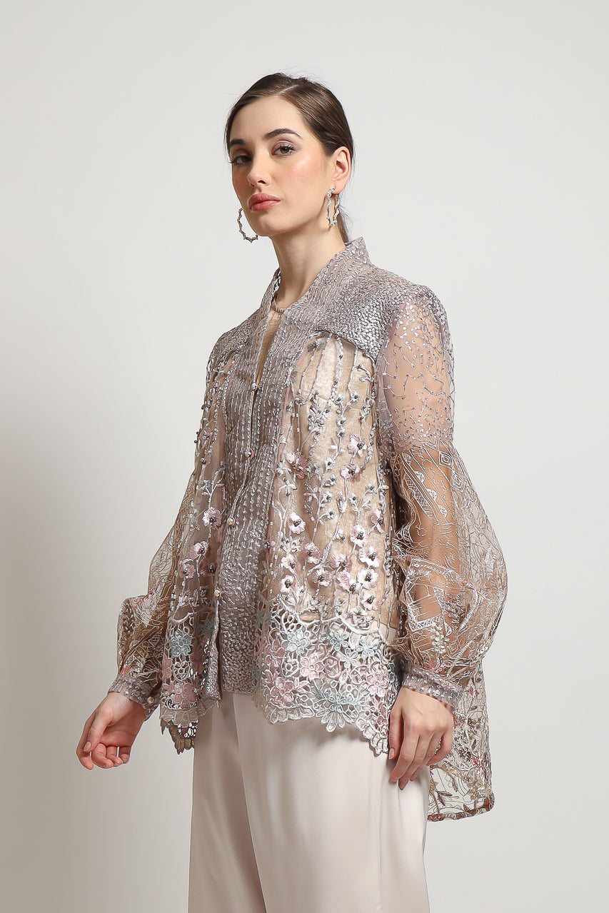 Bloom et Champs Kimono Kaftan KBY Pinkish with Elastic Saten Nude Pants