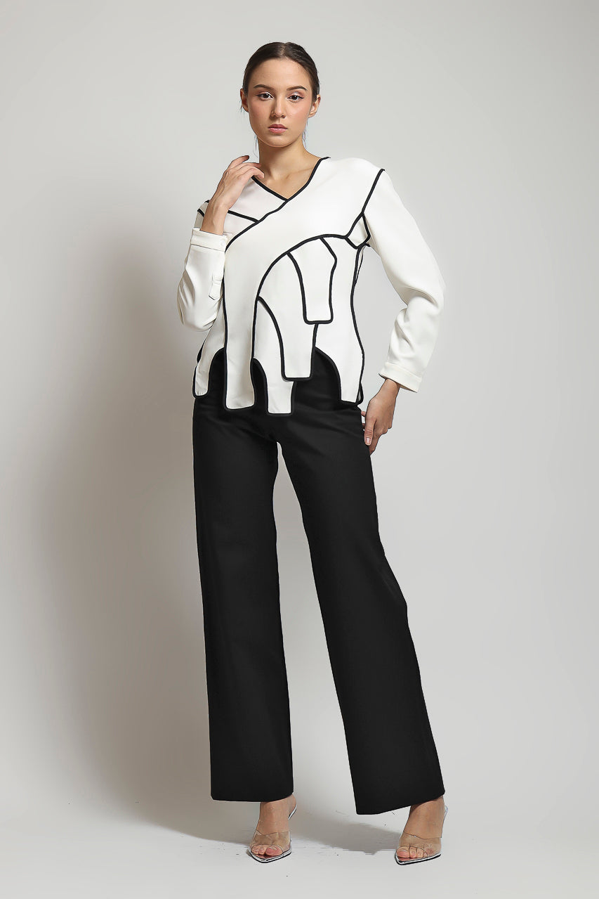 Bloom et Champs Top Assymetry Long Sleeved