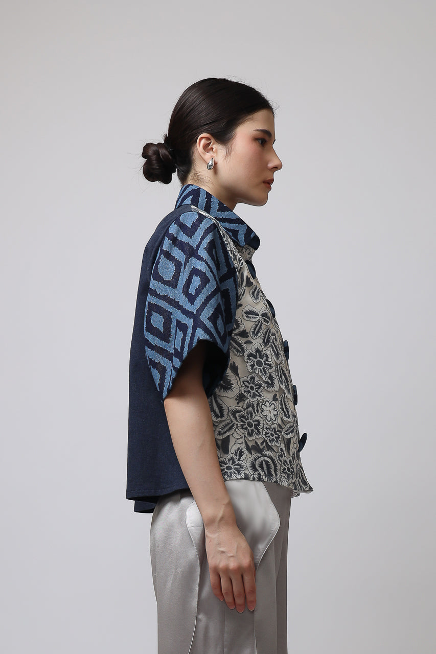 Bloom et Champs Denim Tribal Blouse/Doremi Silver Pants