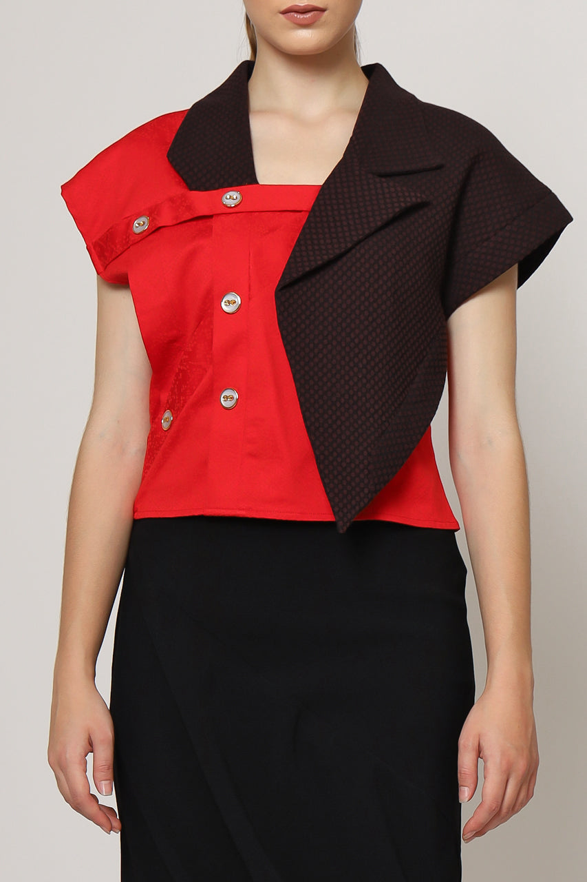 Bloom et Champs Top Lapel Merah