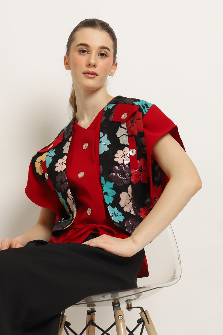 Bloom et Champs Batwing Top Floral