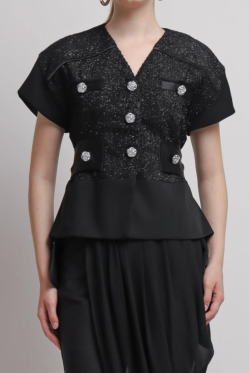 Bloom et Champs Tassel Glitter Top/Chiffon Pants