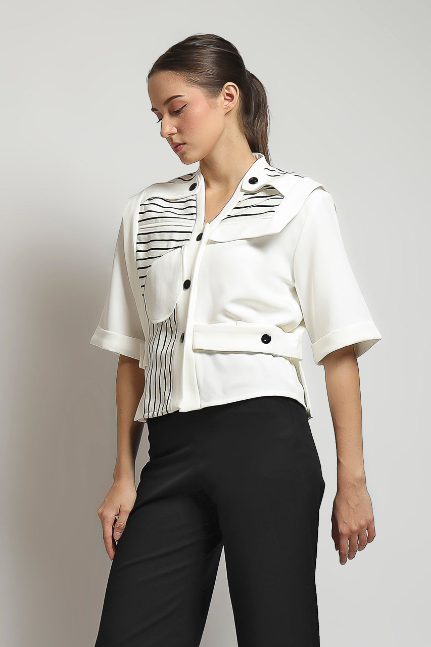 Bloom et Champs Kemeja Aksen Stripe