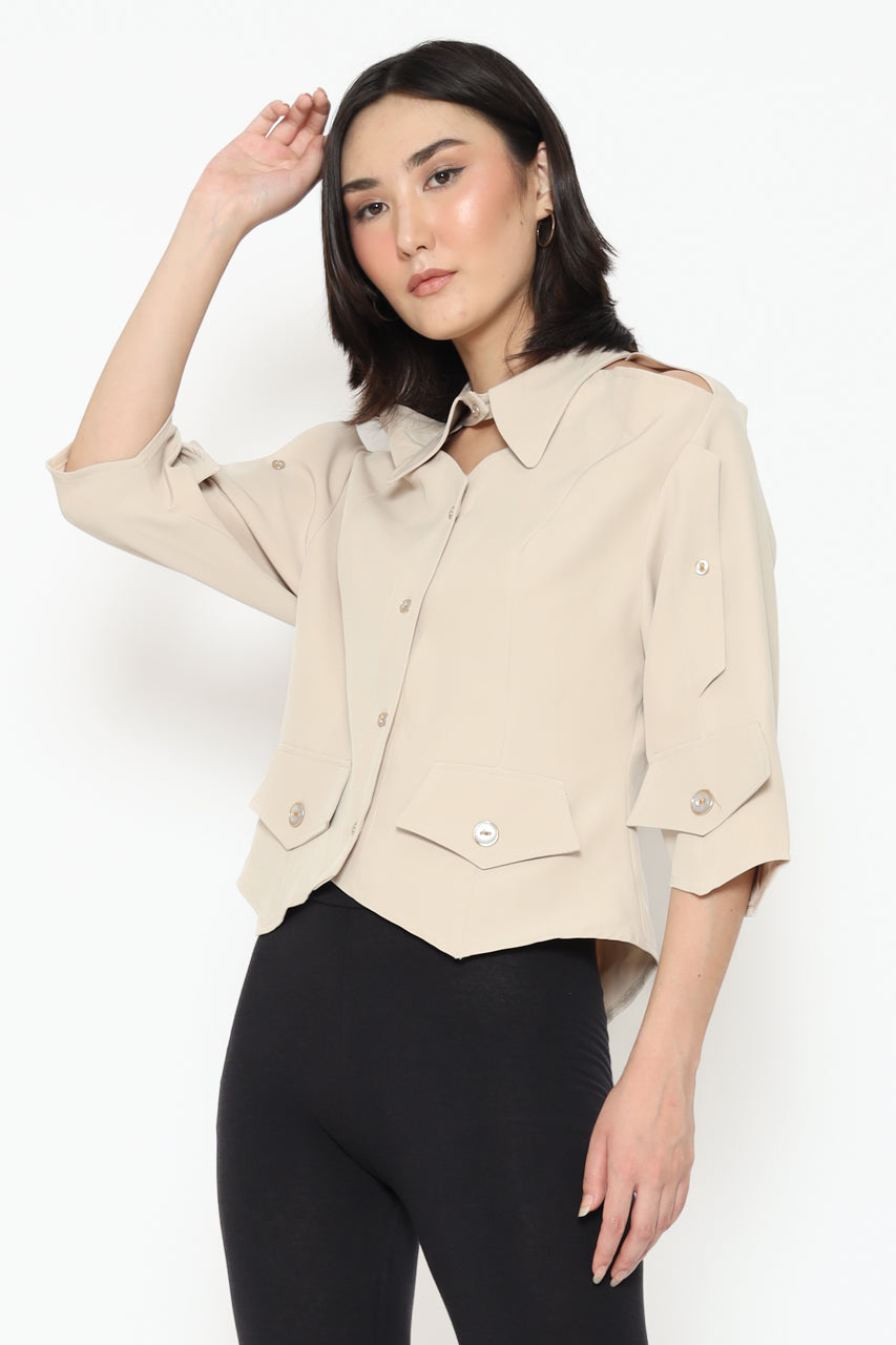Bloom et Champs Shoulder Slit Shirt
