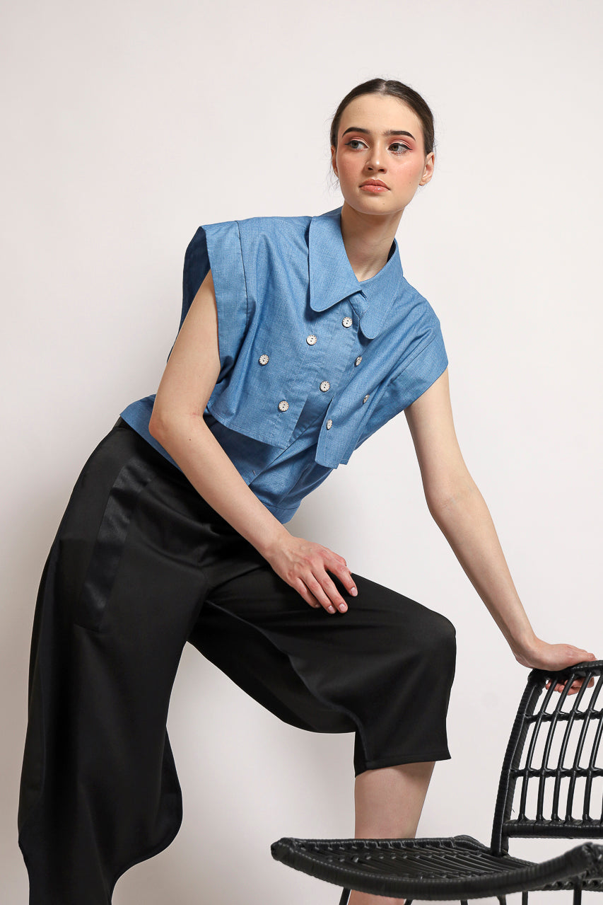 Bloom et Champs Kemeja Baby Blue