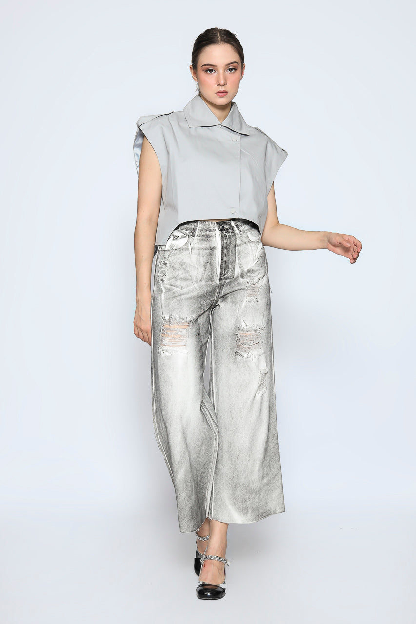 Bloom et Cotton Grey Vest/ Chemical Grey Denim