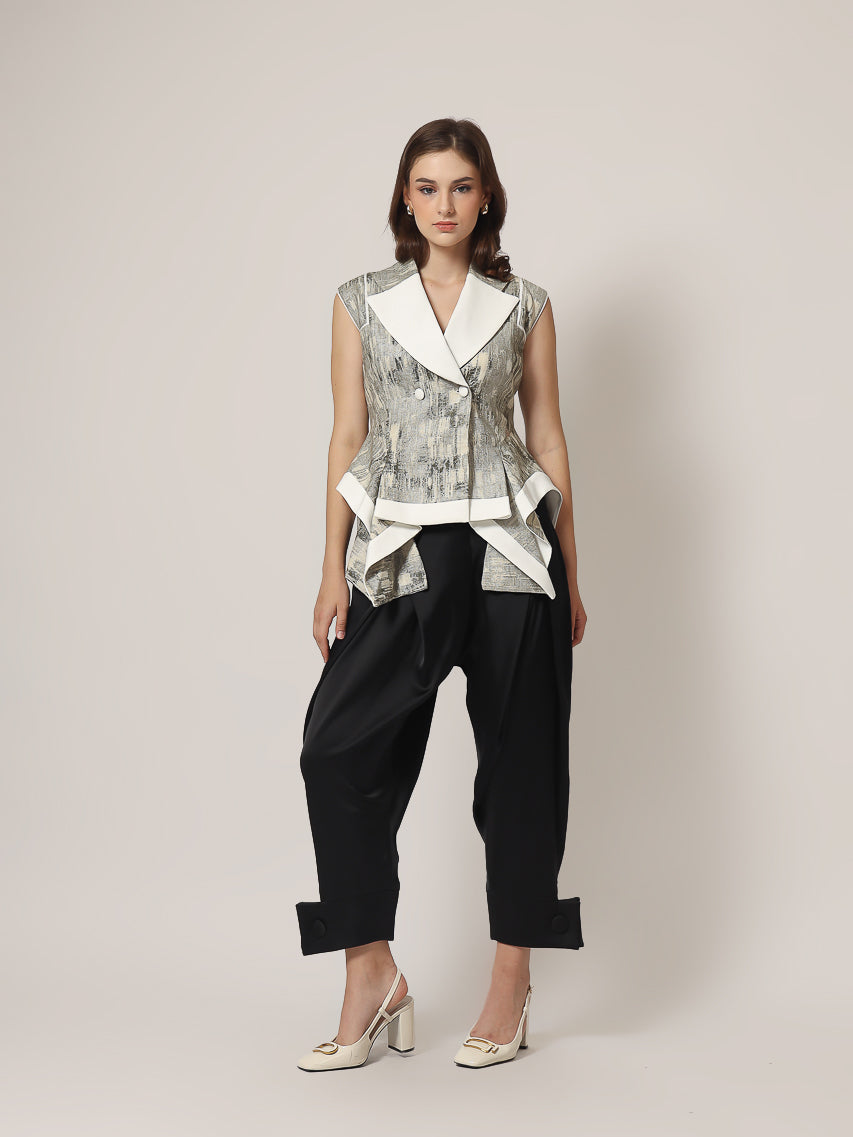 Bloom et Champs Vest Linen Abstrak