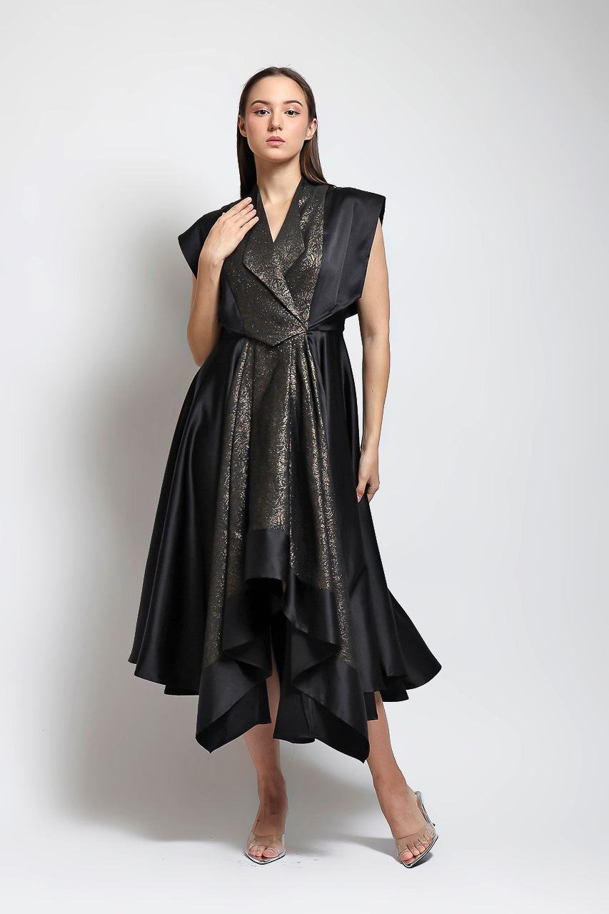 Bloom et Champs Dress Emas Lebar Rosa