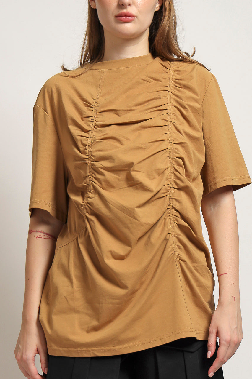 Bloom et Cotton Wrinkled Mocha Tee