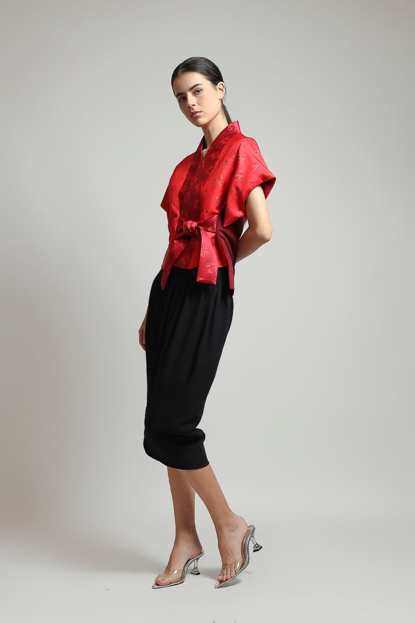 Bloom et Champs Kimono Pita Sakura Merah