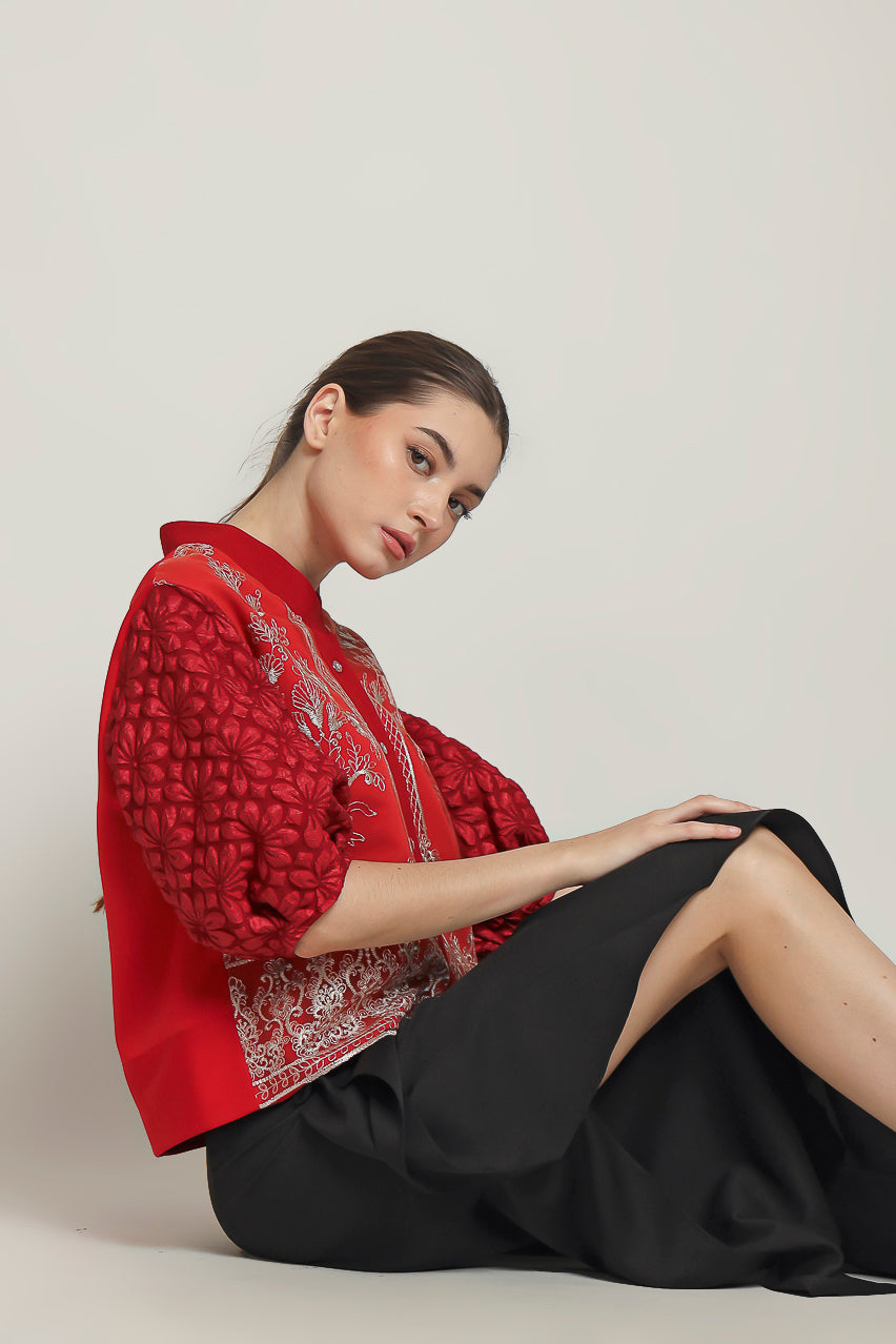 Bloom et Champs Bamboo Tulle in Red