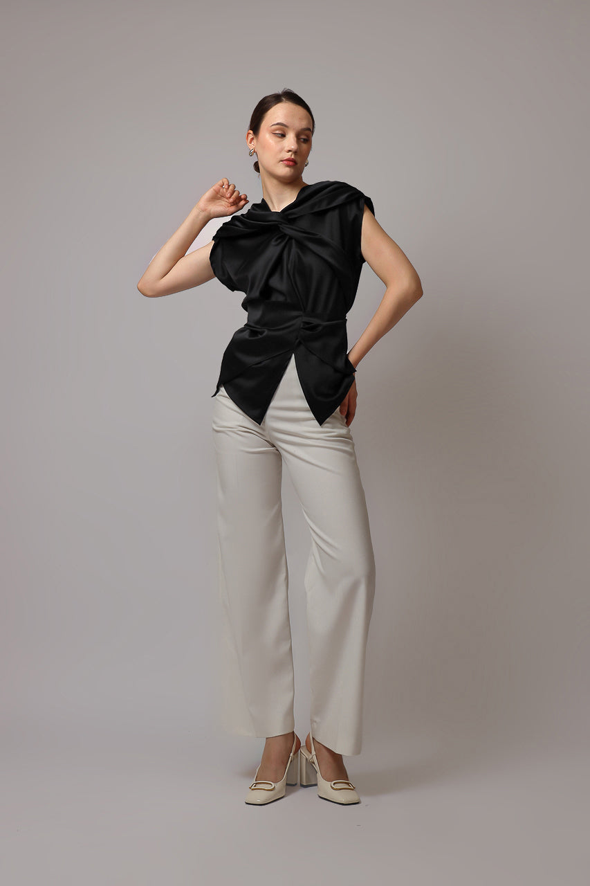 Bloom et Champs Top Saten Knot in Black