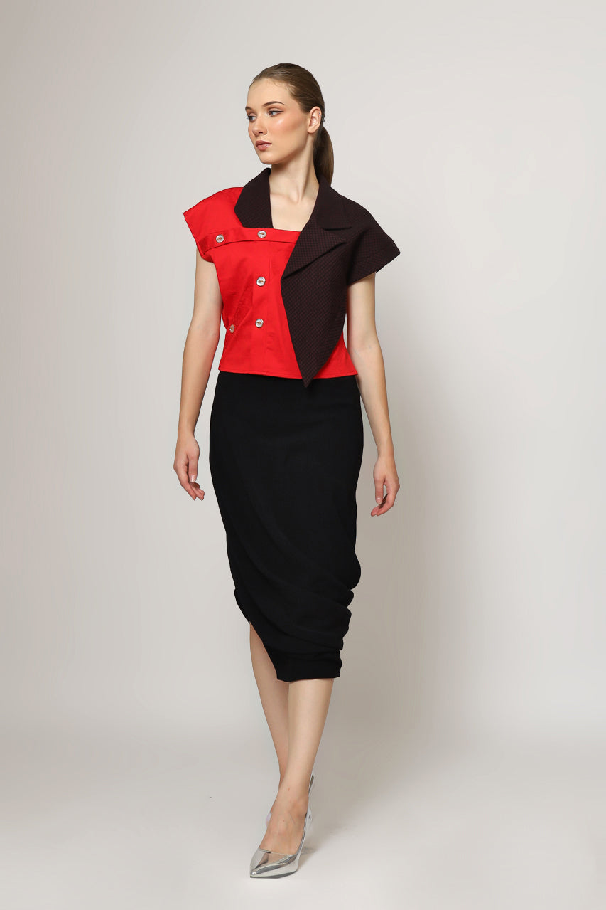 Bloom et Champs Top Lapel Merah