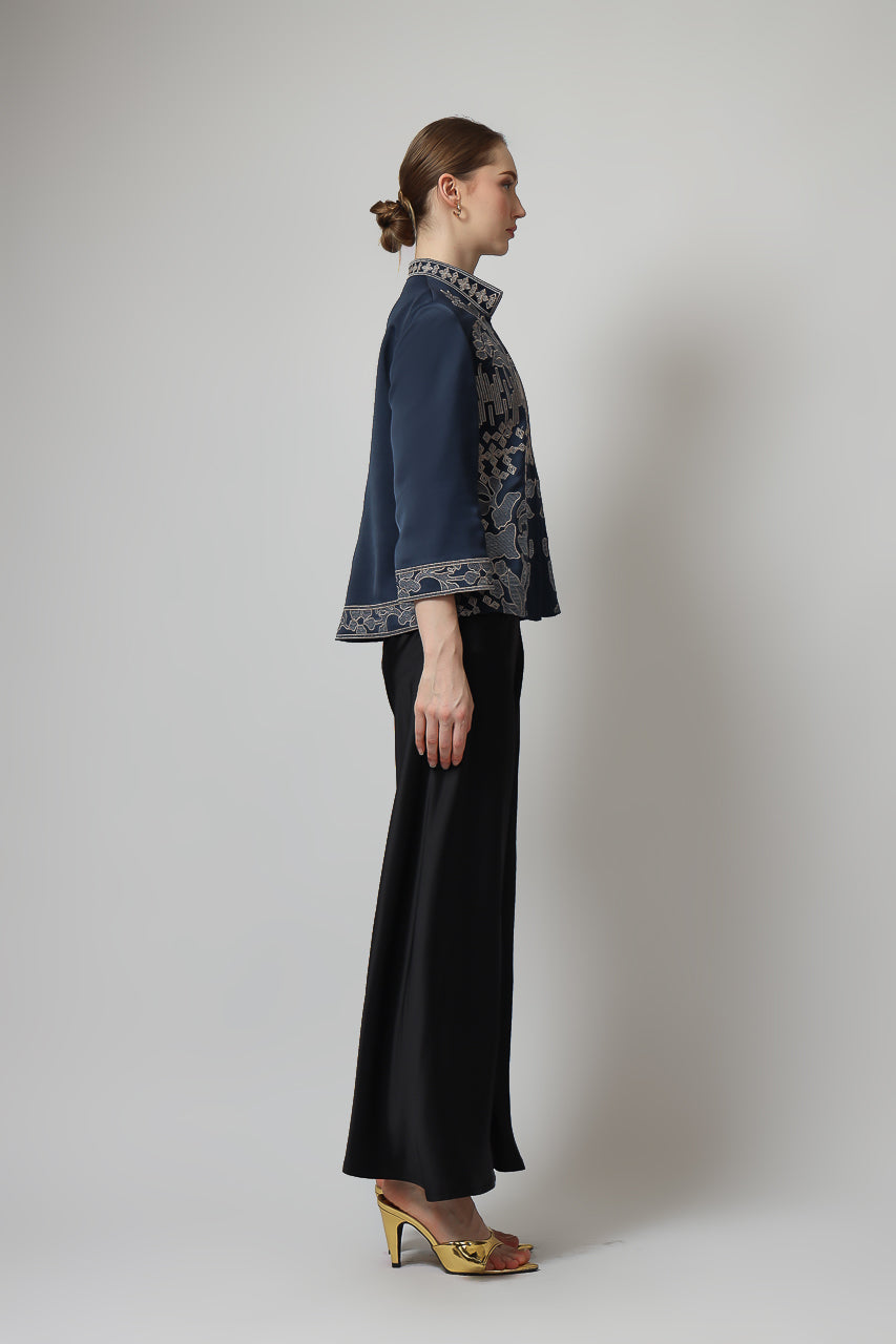 Bloom et Champs Blouse Bordir Navy