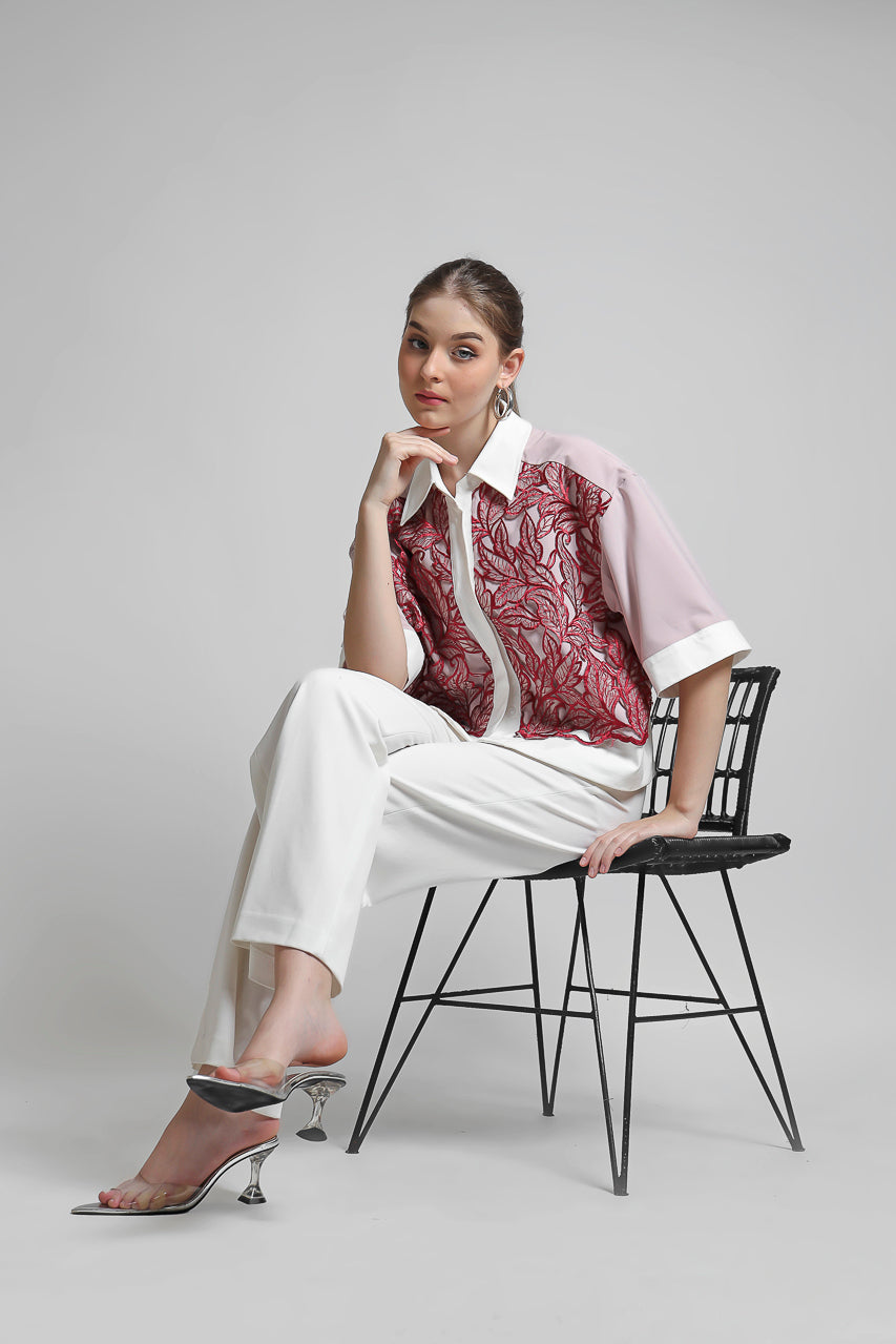 Bloom et Champs Red Velvet Shirt