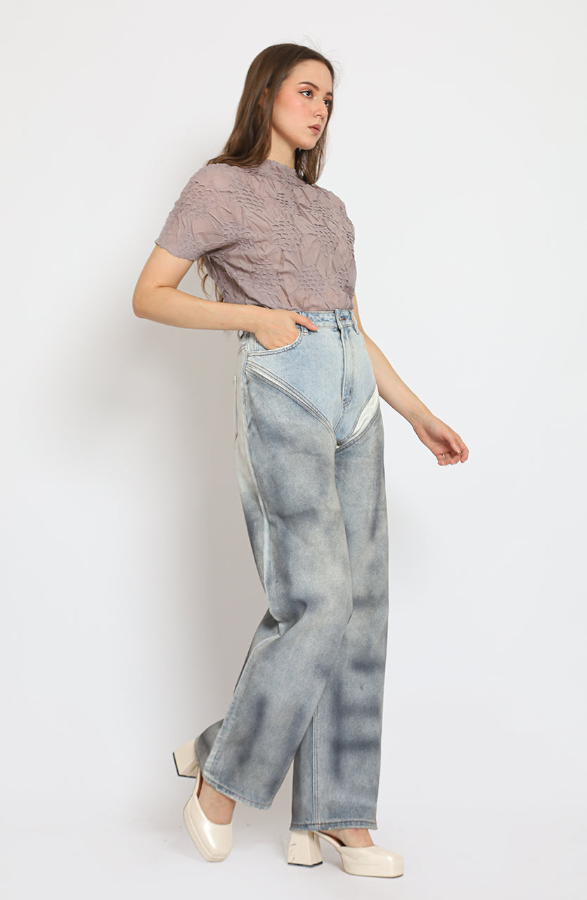 Bloom et Cotton Split Denim Pants