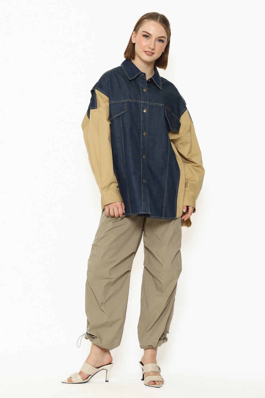 Bloom et Cotton Mocha Denim Shirt