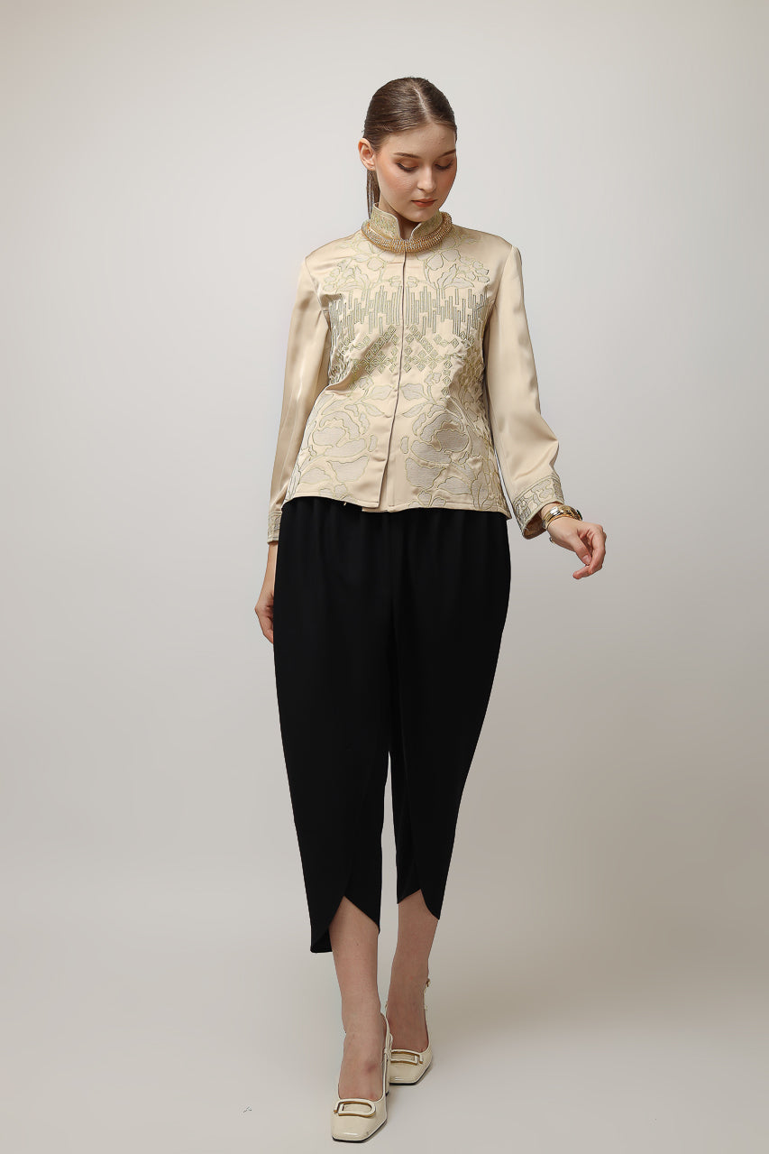 Bloom et Champs Blouse Bordir Gold Beige