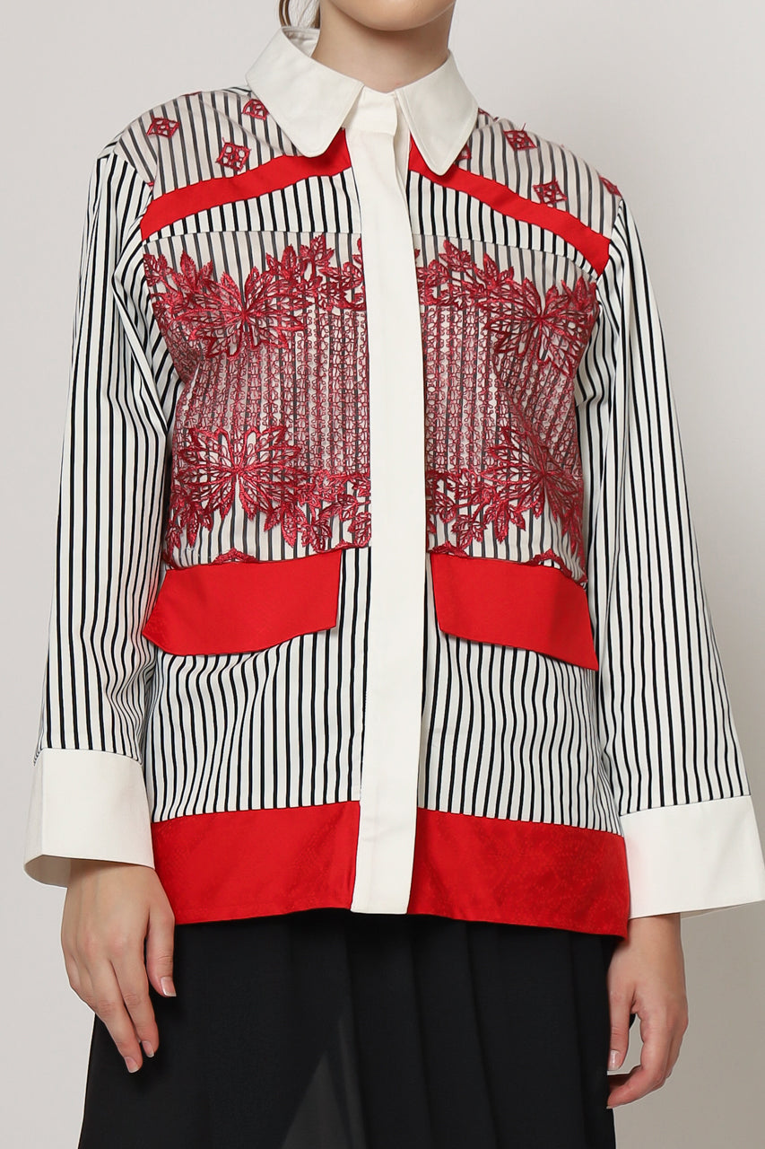 Bloom et Champs Kemeja Sakura Merah