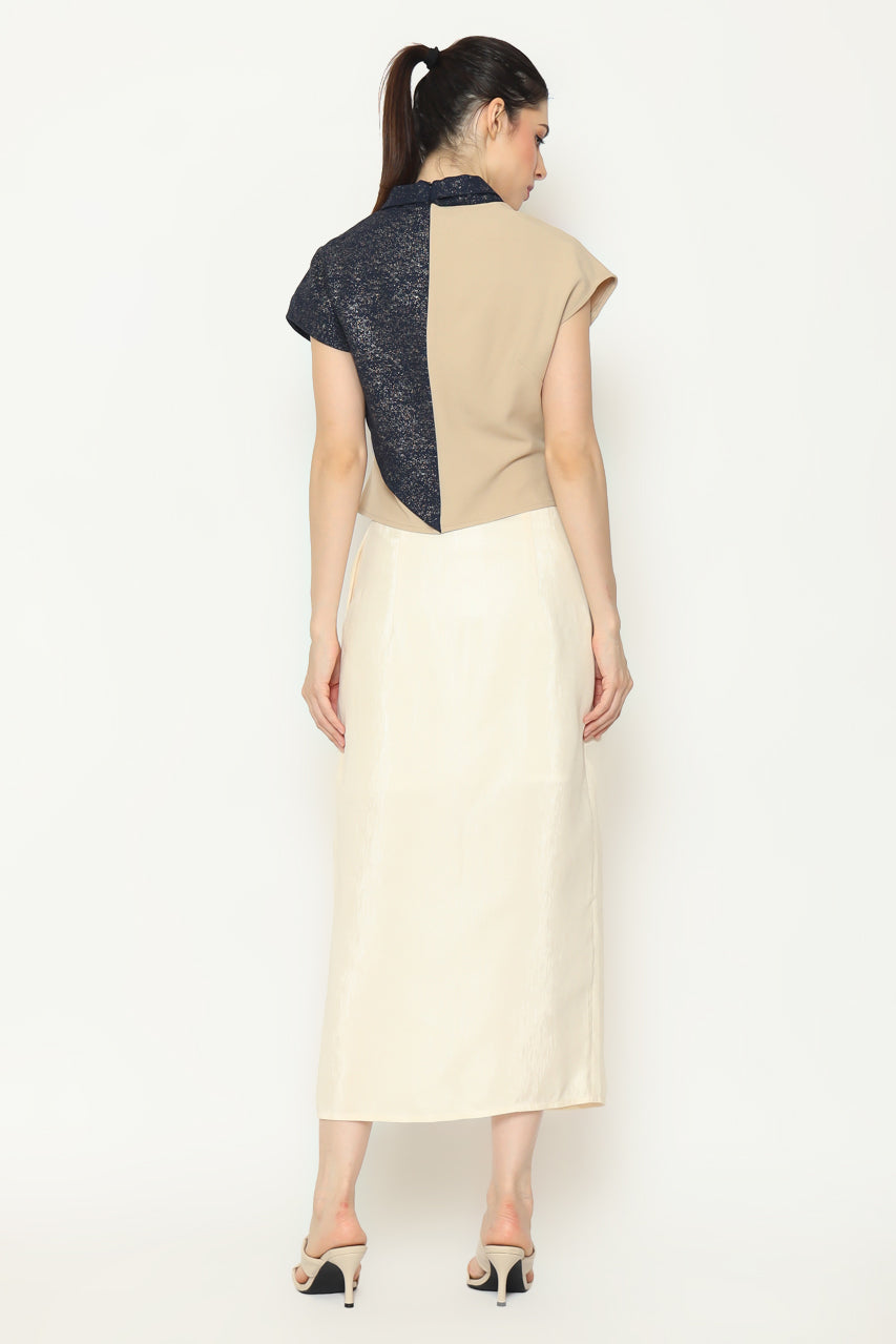 Bloom et Champs Top Lapel Glitter Navy