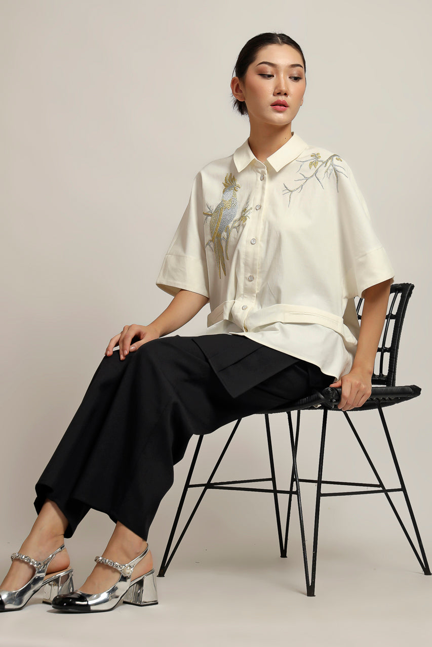 Bloom et Champs Kemeja Bordir Cacatu