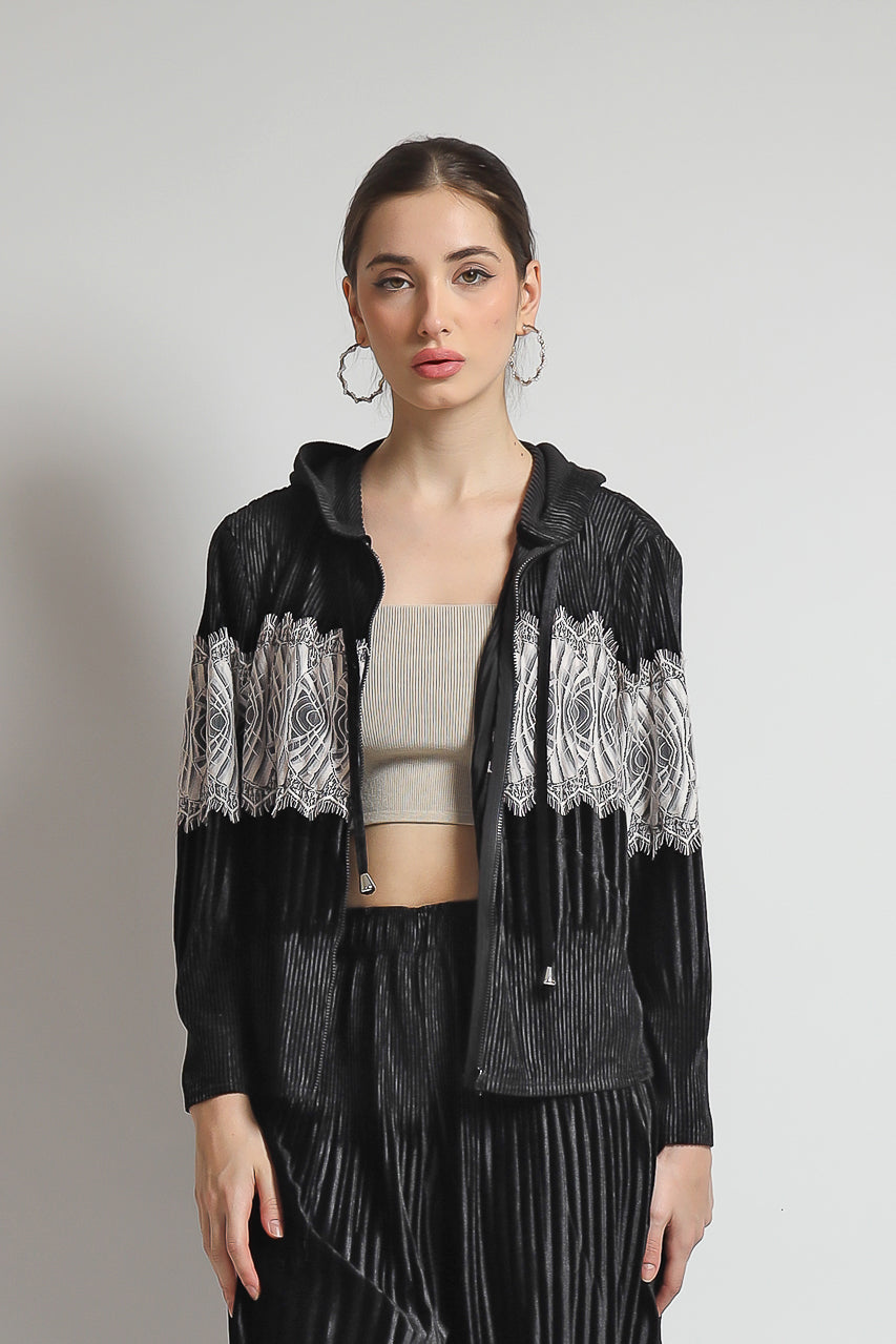 Bloom et Champs Casual Pleats Jacket and Velvet Pleats Pants