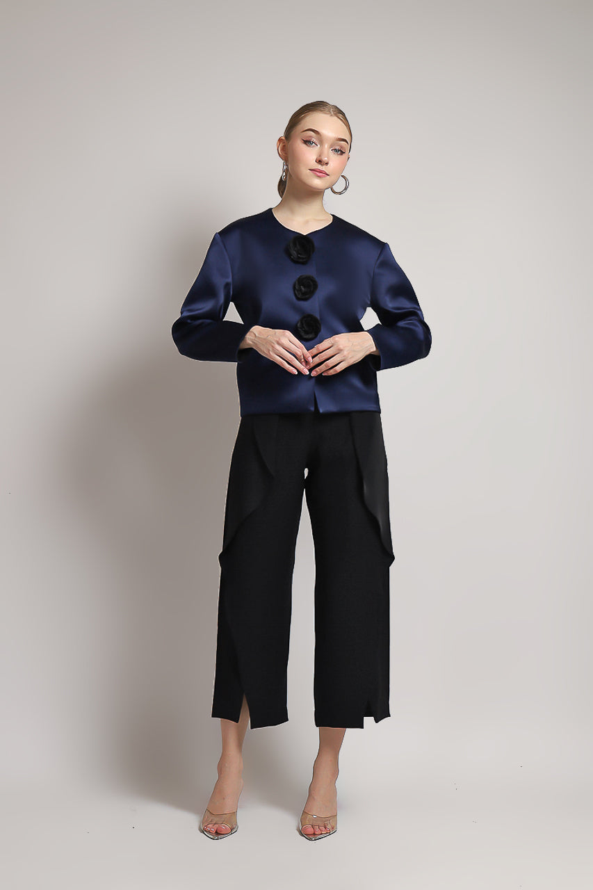 Bloom et Champs Royal Petal Blazer in Royal Navy