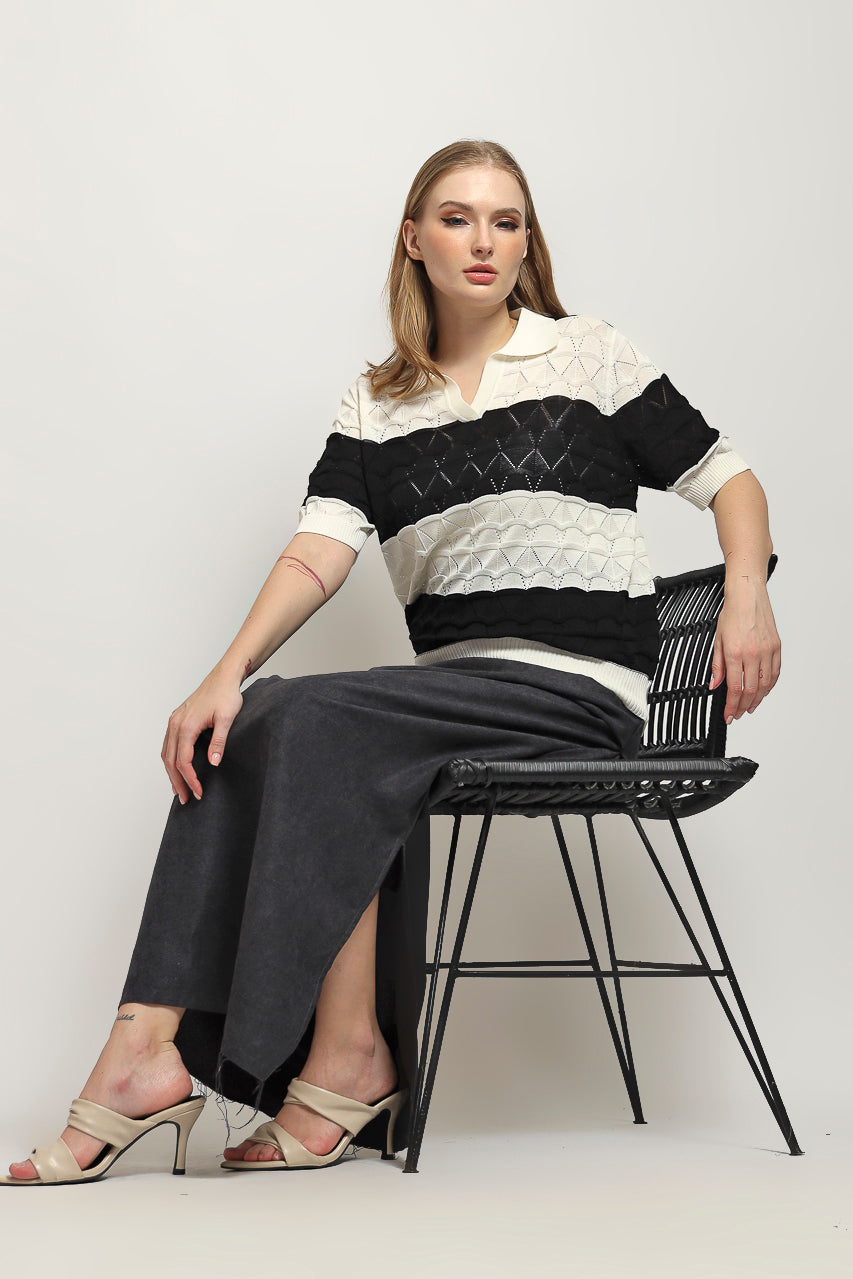 Bloom et Cotton Stripe Knit
