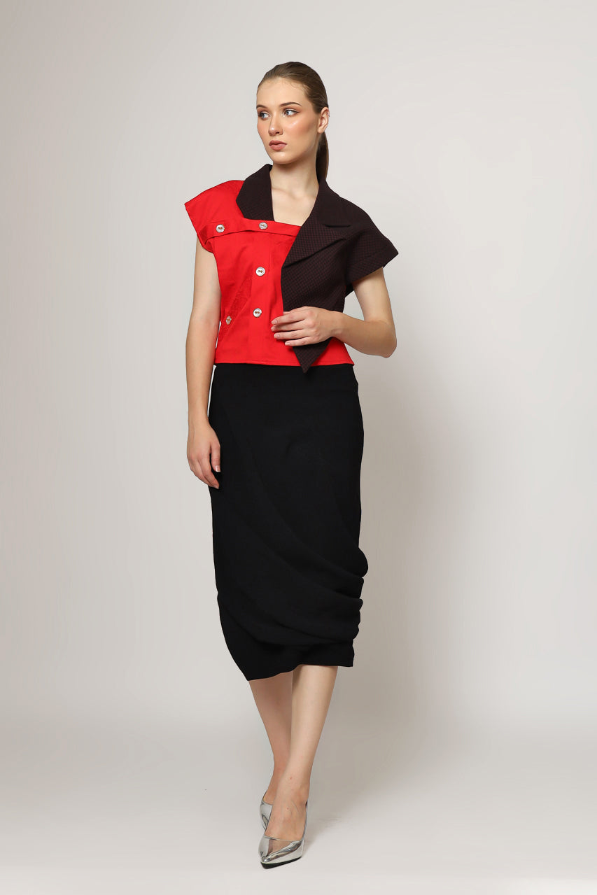 Bloom et Champs Top Lapel Merah