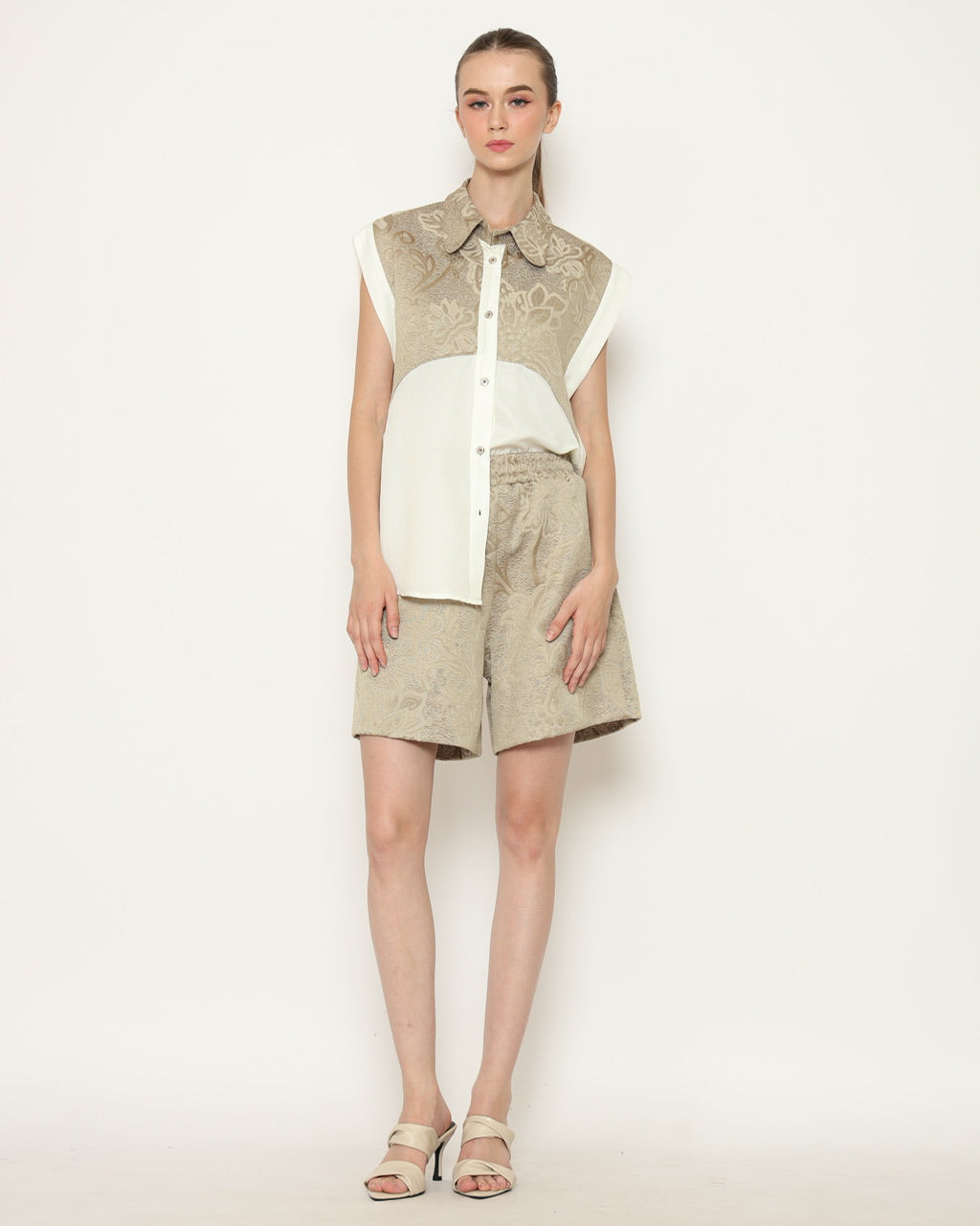 Bloom et Champs Set Jacquard Short Sleeve