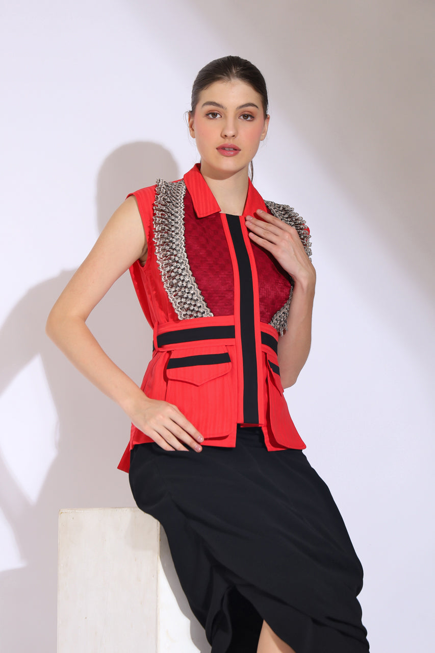 Bloom et Champs Kemeja Lingkar Merah