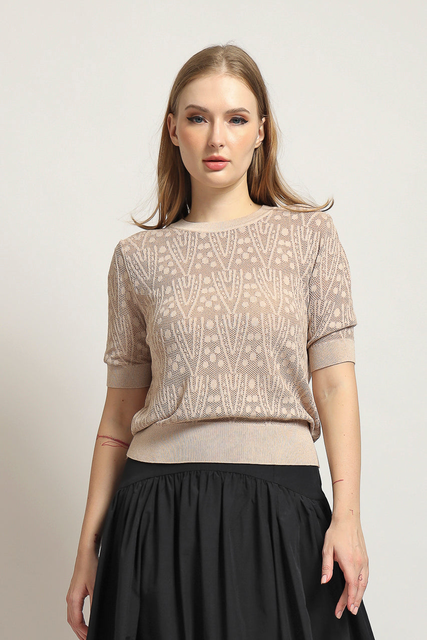 Bloom et Cotton Jacquard Knit