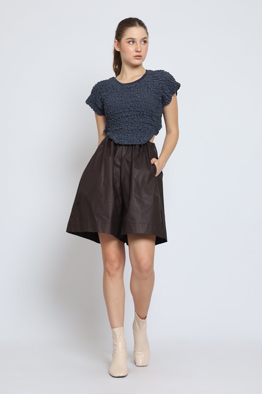 Bloom et Cotton Bubble Pleats Top and Elastic Cullotes