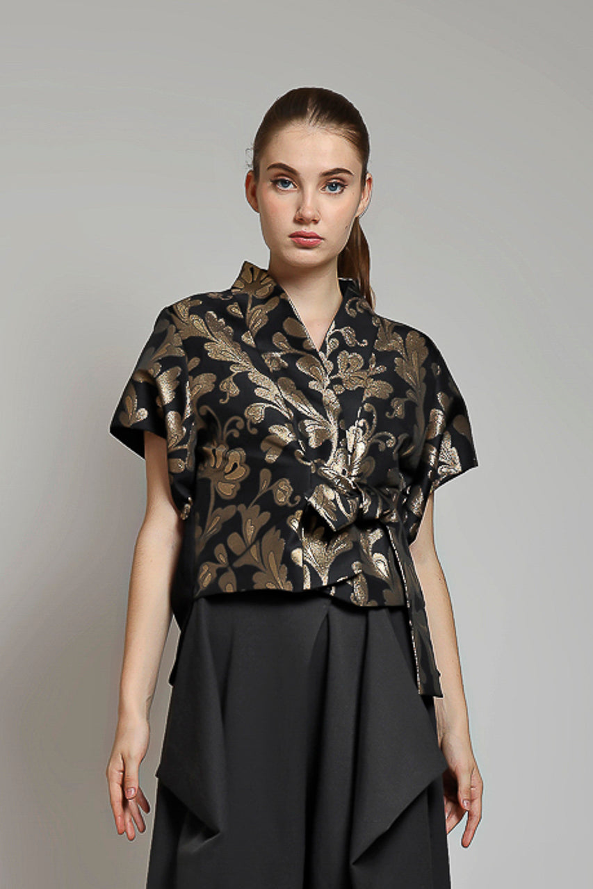 Bloom et Champs Kimono Black Goldie/Bloom Celana Kewer Abu