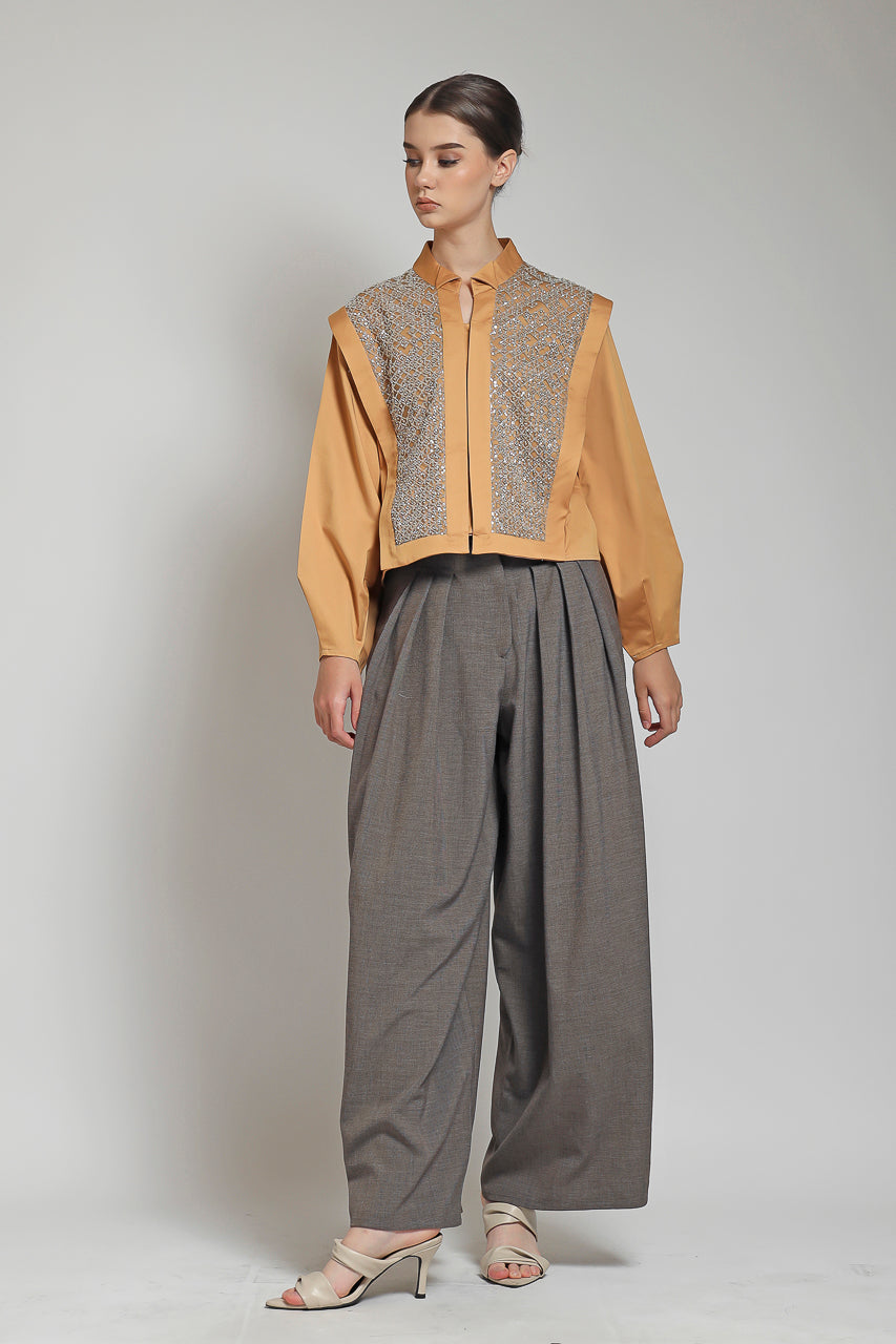 Bloom et Champs Kemeja Kotak / Mocha Zest Pants