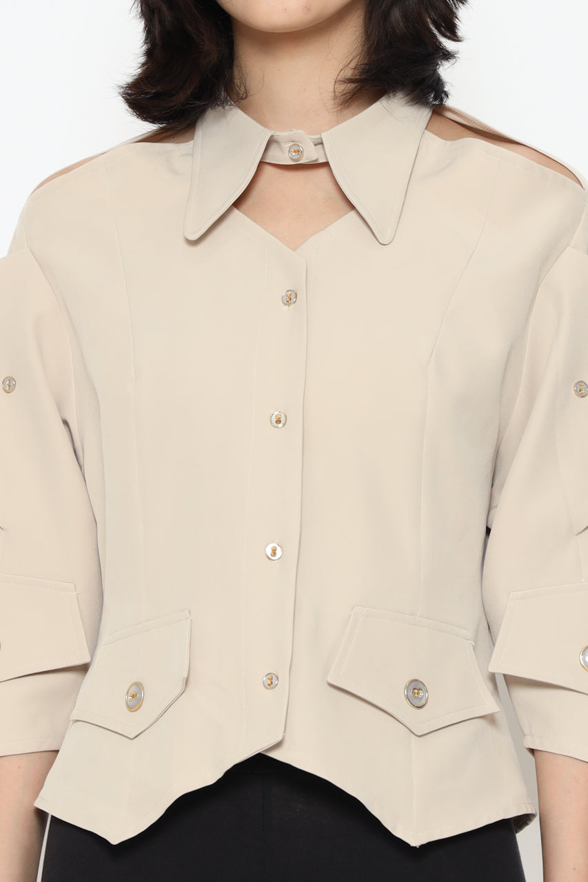 Bloom et Champs Shoulder Slit Shirt