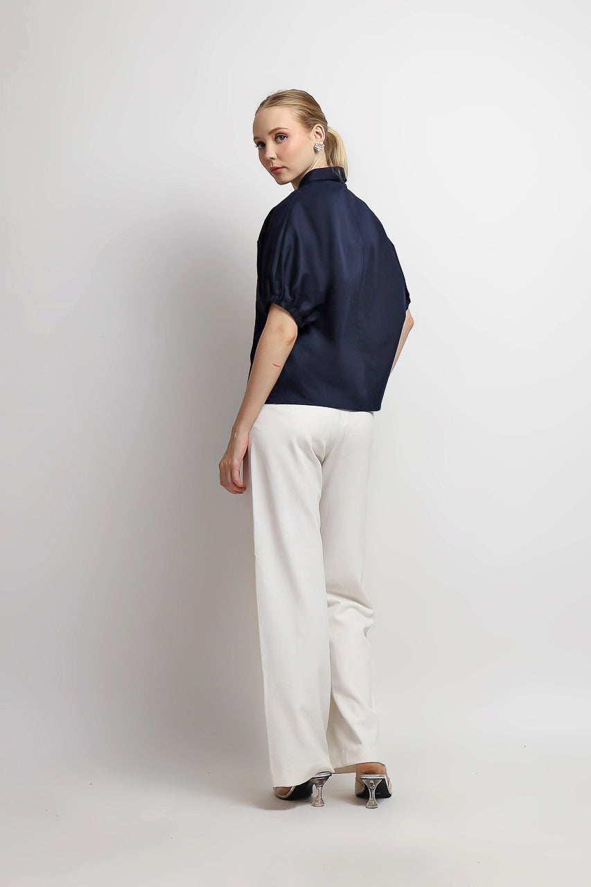 Bloom et Champs Kemeja Bunga Silver