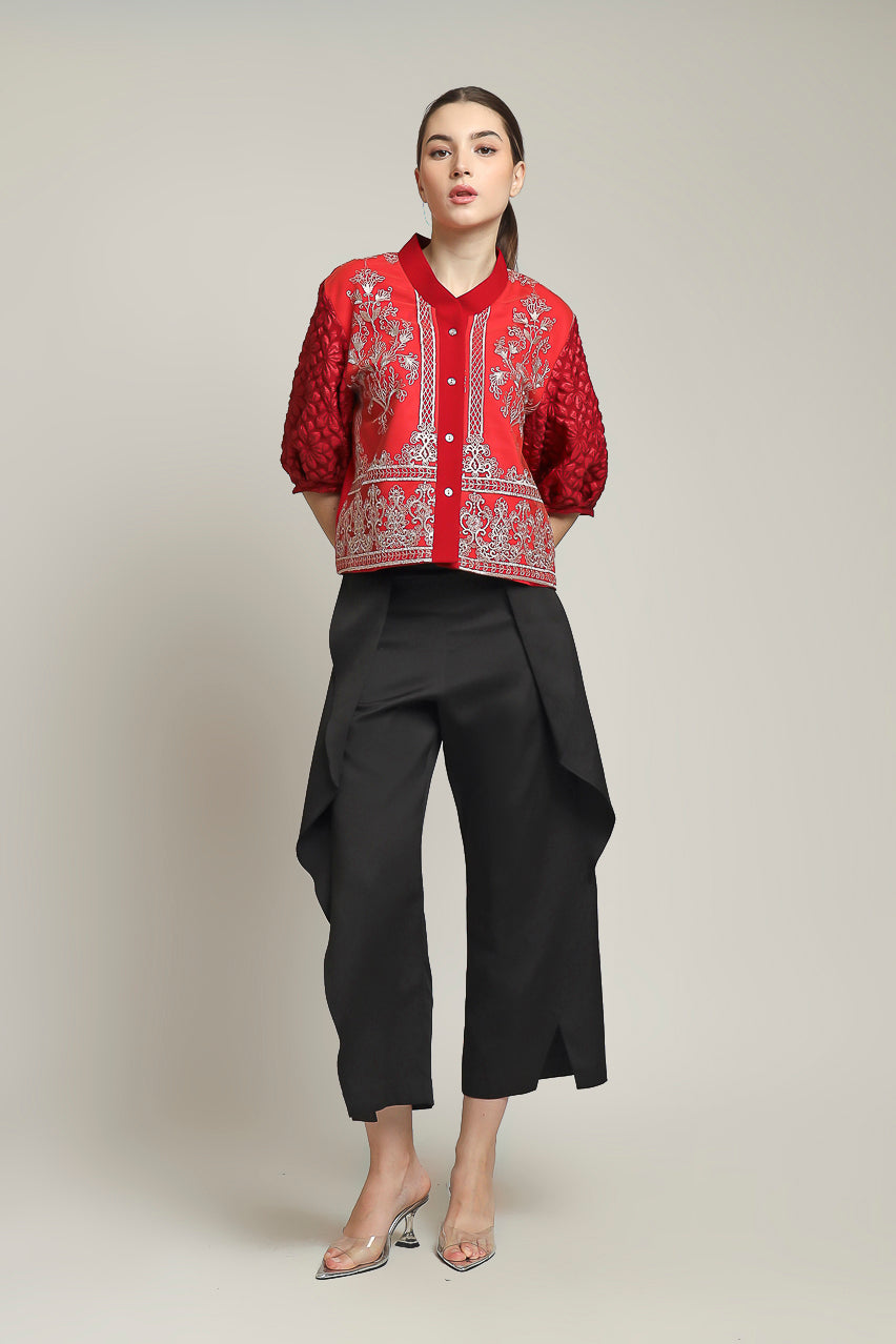 Bloom et Champs Bamboo Tulle in Red