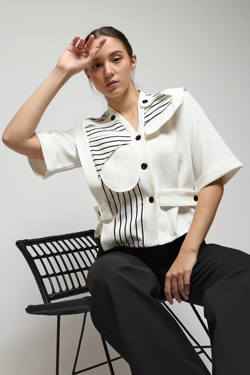 Bloom et Champs Kemeja Aksen Stripe