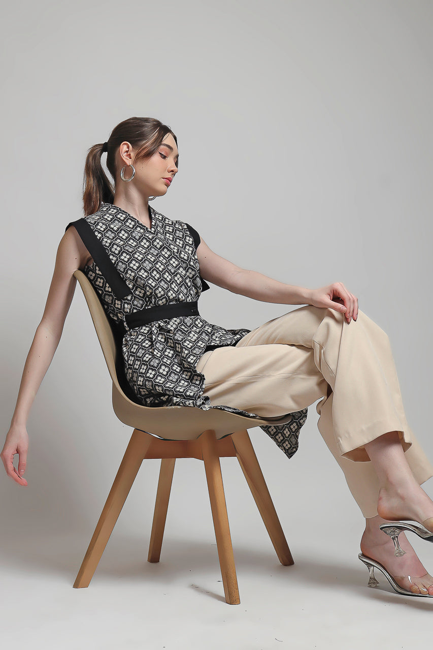 Bloom et Champs Top Buntut Bunga/ DT Pants Creme