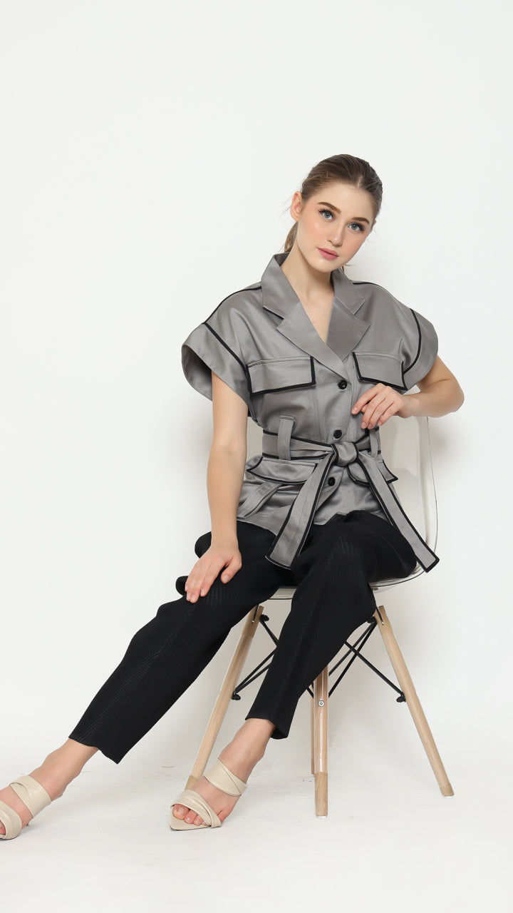 Bloom et Champs Safari Blouse Grey